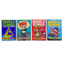 James Patterson Middle School Collection 4 Books Set (Books 10–13) | From Hero to Zero, Born to Rock, Master of Disaster, Field Trip Fiasco - Funny Children’s Series