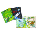 Usborne Peep Inside Lift-the-Flap Series 3 Books Collection Box Set (Space, The Forest & Bug Homes)