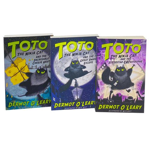 Toto The Ninja Cat Series 3 Books Collection Set - The Incredible Cheese Heist The Great Snake Esc..