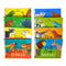 Axel Schefflers Flip Flap Series 8 Books Childrens Collection Set (Dinosaurs, Farm, Frozen, Pets, Ocean, Safari, Jungle, Minibeasts)