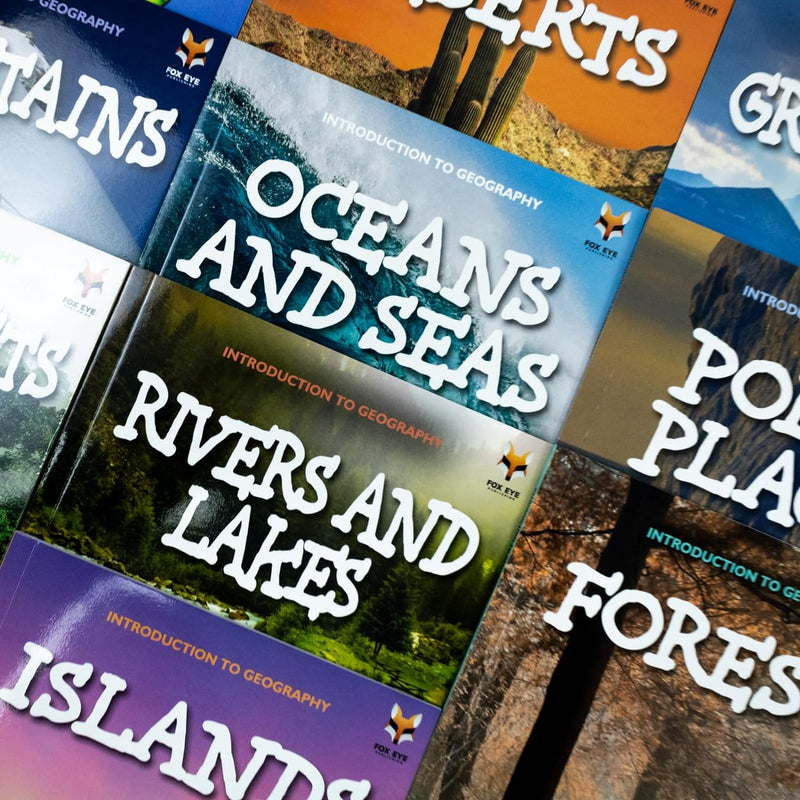 Introduction to Geography for Beginners 10 Book Collection Set: (Coral Reefs, Deserts, Forests, Grasslands, Islands, Mountains, Ocean and Seas, Polar Places, Rainforests, Rivers and Lakes)