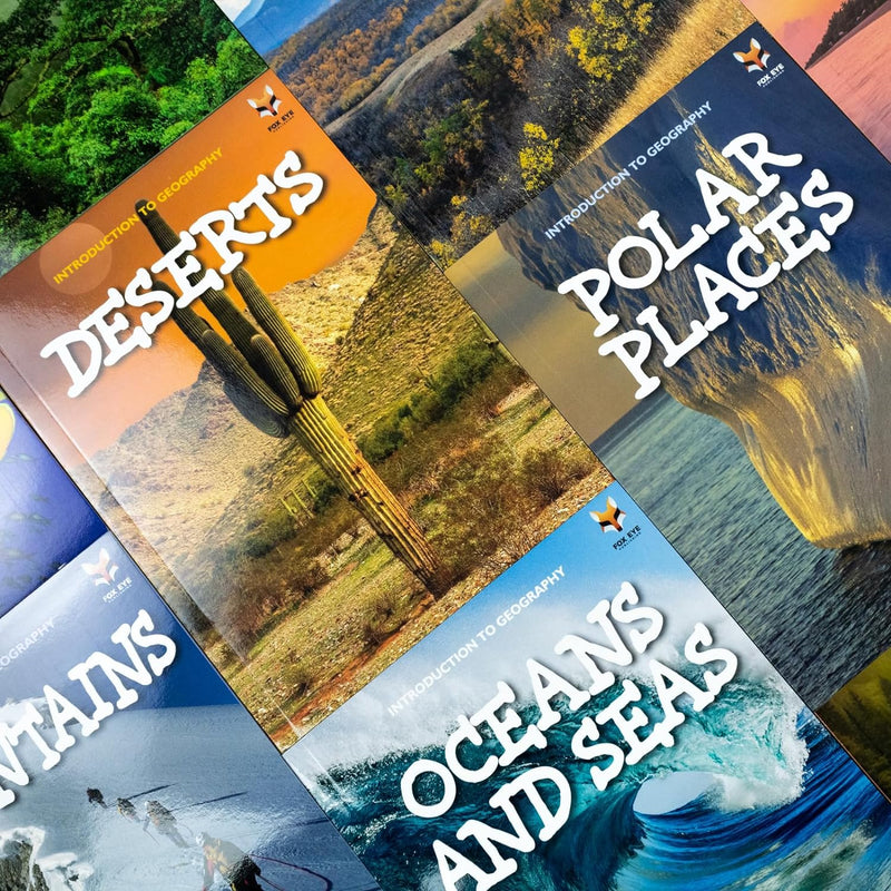Introduction to Geography for Beginners 10 Book Collection Set: (Coral Reefs, Deserts, Forests, Grasslands, Islands, Mountains, Ocean and Seas, Polar Places, Rainforests, Rivers and Lakes)