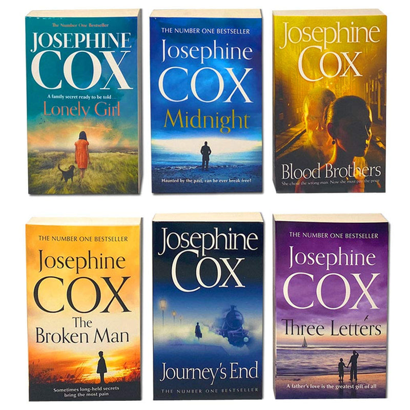 Josephine Cox Series 6 Books Collection Set Blood Brothers, Midnight, Lonely Girl, Three Letters, Journeys End, The Broken Man