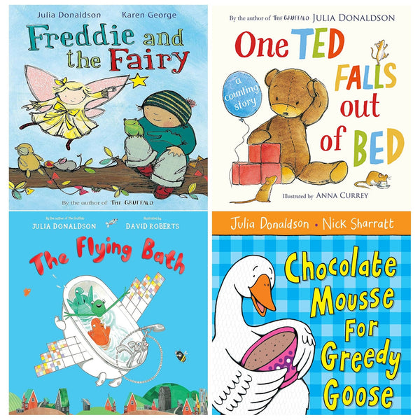 Julia Donaldson Early Readers Collection 4 Books Set (Bedtime Stories For Kids, Picture Books)