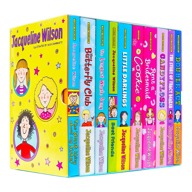 Jacqueline Wilson 10 Books Collection Set Double Act Candyfloss Cookie Little Darlings Best Friends The Butterfly Club and MORE