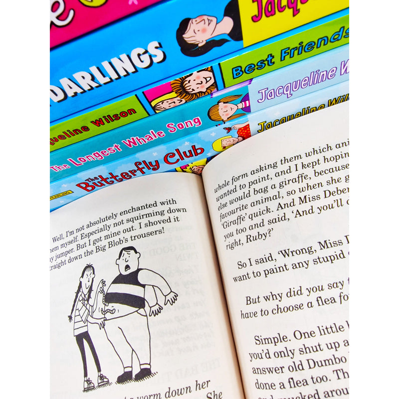 Jacqueline Wilson 10 Books Collection Set Double Act Candyfloss Cookie Little Darlings Best Friends The Butterfly Club and MORE
