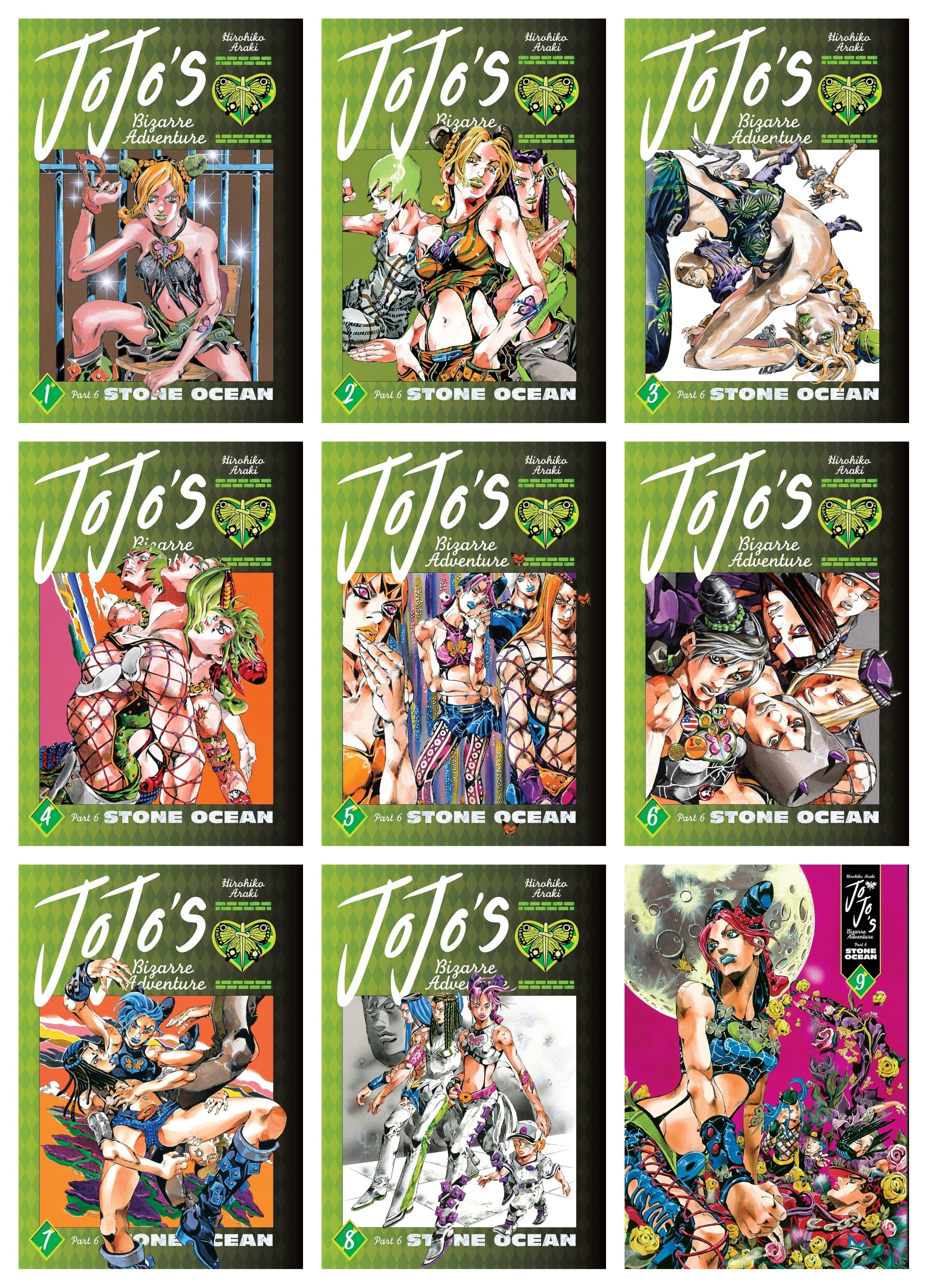 JoJo's Bizarre Adventure: Part 6 - Stone Ocean 9 Books Collection Set