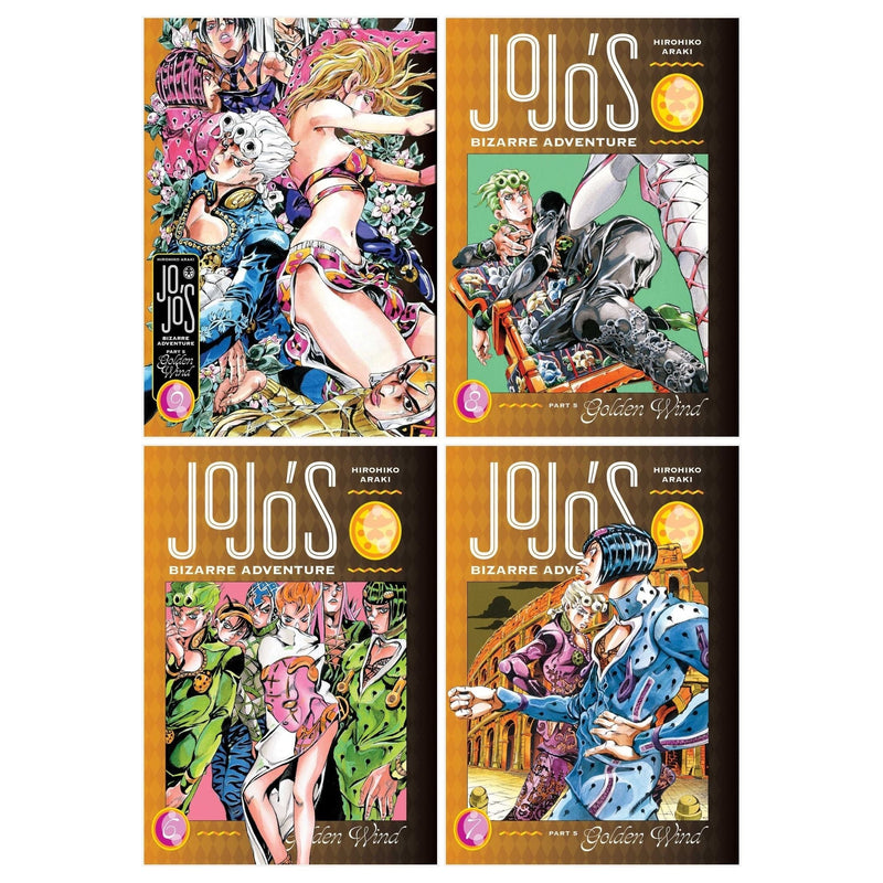 JoJo's Bizarre Adventure Part 5- Golden Wind Series 4 Books Collection Set (Vol 6-9) by Hirohiko Araki