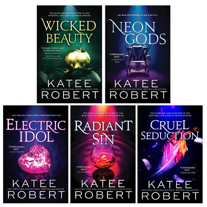 Katee Robert Dark Olympus Series 5 Books Set (Neon Gods, Electric Idol, Wicked Beauty, Radiant Sin, Cruel Seduction)