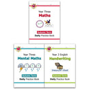 KS2 Year 3 Daily Practice Book Autumn Term 3 Books Collection Set: Maths, Mental Maths, Handwriting