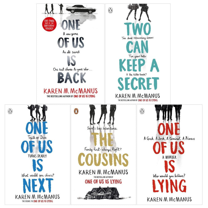 Karen M McManus 5 Books Collection Set (The Cousins, Two can keep a secret, One Of Us Is Lying, One Of Us Is Next, One Of Us Is Back)