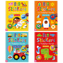 Big Stickers for Toddler Hands (Set of 4 Activity Books) (Animals, Dinosaurs, First Words, Things That Go)