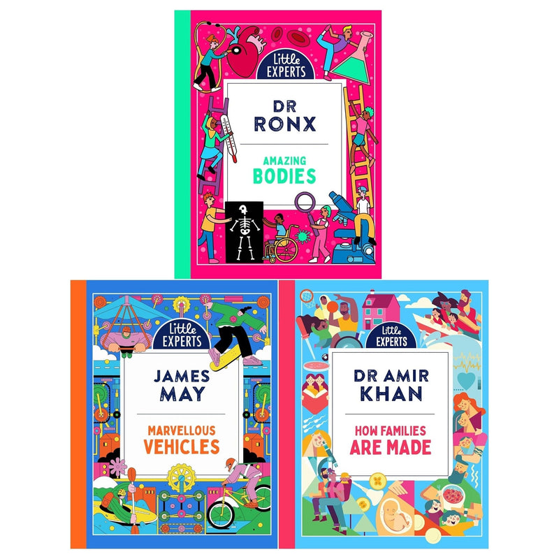 Little Experts Series 3 Books Collection Set (Marvellous Vehicles, Amazing Bodies, How Families are Made)