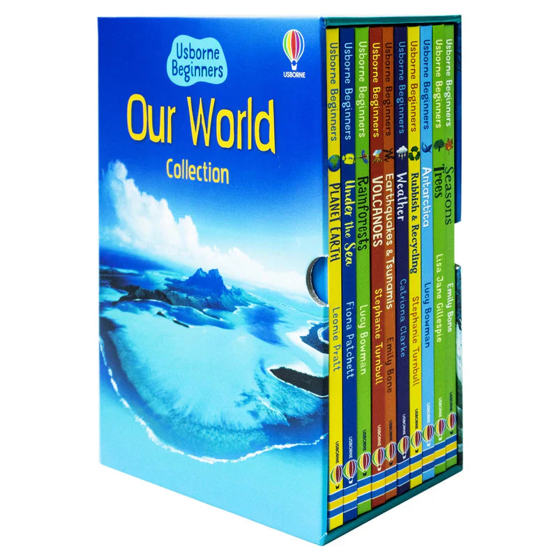 Usborne Beginners Our World Series 10 Books Collection Box Set (Planet Earth, Weather, Trees, Under the Sea, Volcanoes)