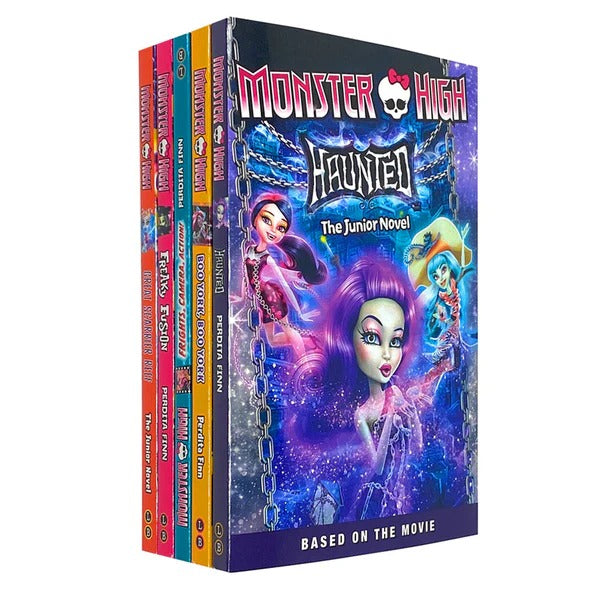 Monster High Junior Novel Collection 5 Books Set Boo York, Boo York Haunted Freaky Fusion Frights Camera Action Great Scarrier Reef