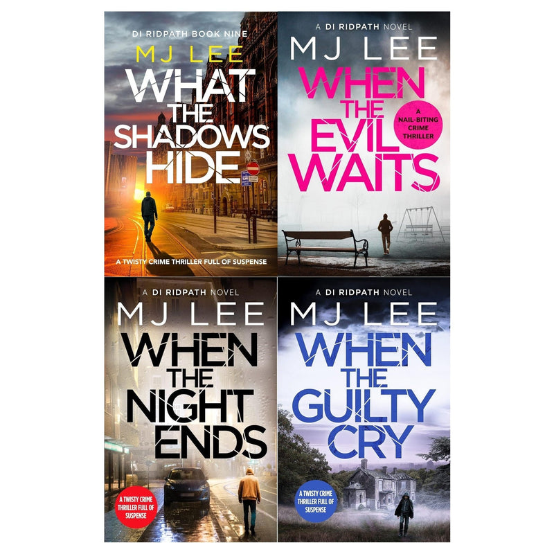 M J Lee DI Ridpath Collection 4 Books Set (When the Evil Waits, When the Guilty Cry, When the Night Ends, What the Shadows Hide)