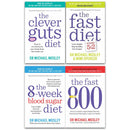 Fast Diet, 8-Week Blood Sugar Diet, Clever Guts Diet, Fast 800 4 Books Collection Set