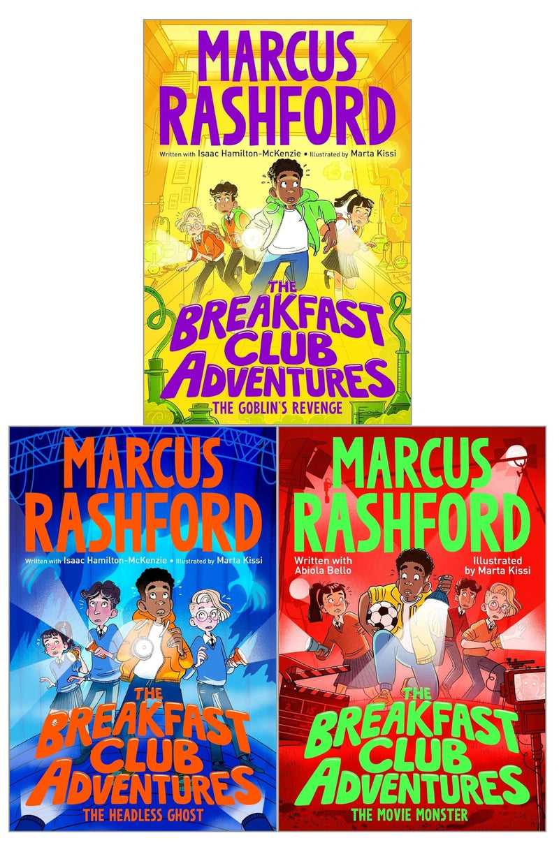 The Breakfast Club Adventures Series 3 Books Collection Set by Marcus Rashford (Books 5-7) (The Headless Ghost, The Goblin's Revenge, The Movie Monster)