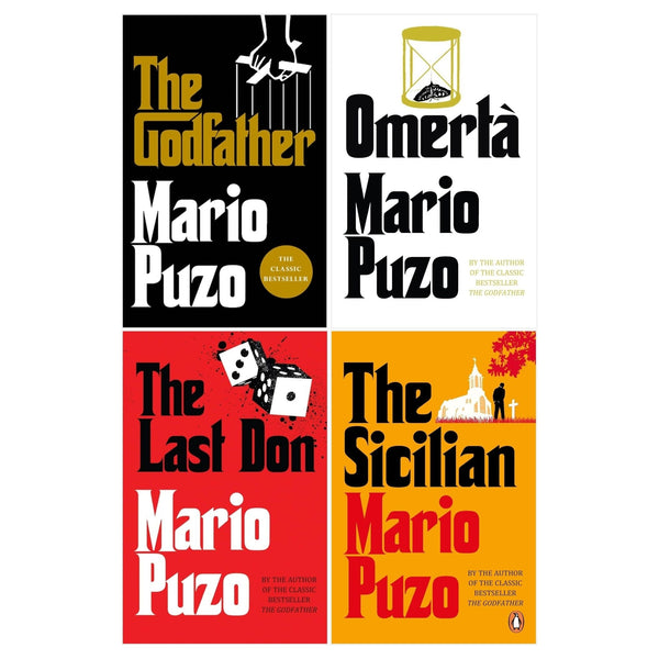 Mario Puzo The Godfather Collection 4 Books Set (The Last Don, The Sicilian, The Godfather, Omerta)