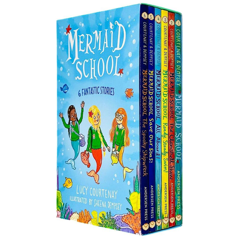 Mermaid School Series 6 Books Collection Set By Courtenay & Dempsey (Mermaid School, The Clamshell Show, Ready, Steady, Swim!, All Aboard!, Save Our Seas!, The Spooky Shipwreck)