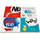 A Baby Board Books Collection on Behaviour, Manners and Superhero 4 Books Collection Set (Why, Train, Mighty Mo, No)