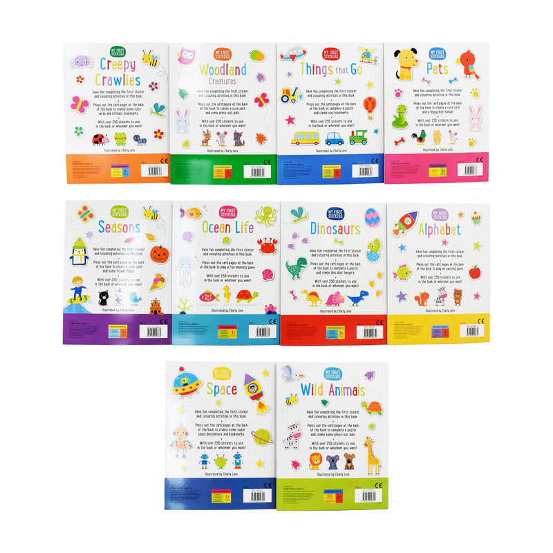 My First Stickers 10 Activity Books Collection with Over 250 stickers