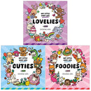 My Little Cosy Life 3 Books Collection Set (Cuties, Foodies, Lovelies) | Cute Kawaii Colouring Book for Teens and Adults Featuring Adorable Animals, Purmaids and Cosy Scenes