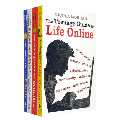 Nicola Morgans Teenage Guide 4 Books Collection Set - Guide To Friends Guide To Stress Blame My Br..
