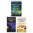 Nicholas Sparks 3 Books Collection Set (Dear John, Safe Haven, The Best of Me)