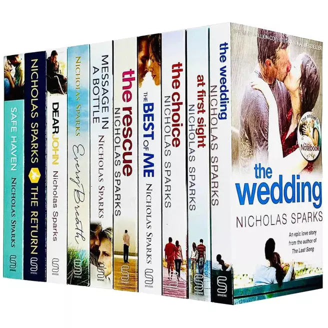 Nicholas Sparks Collection 10 Books Set (The Wedding, At First Sight,