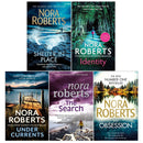 Nora Roberts 5 Book Collection Set | The Obsession, Shelter in Place, The Search, Identity & Under Currents | Romantic Suspense & Thriller Novels