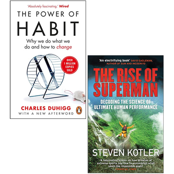 The Power of Habit By Charles Duhigg & The Rise of Superman By Steven Kotler 2 Books Collection Set