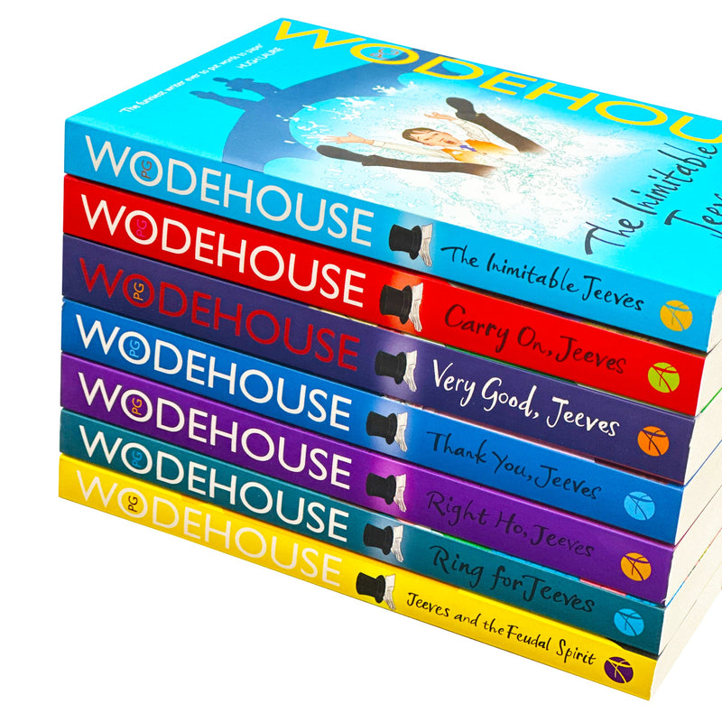 Jeeves and Wooster Series by P.G. Wodehouse Collection 7 Books Set (The Inimitable Jeeves, Carry On Jeeves, Very Good Jeeves, Thank You Jeeves, Right Ho Jeeves, Ring for Jeeves, Jeeves and the Feudal Spirit)