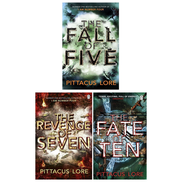 Pittacus Lore Collection Lorien Legacies Series 3 Books Set The Fall of Five, The Revenge of Seven, The Fate of Ten