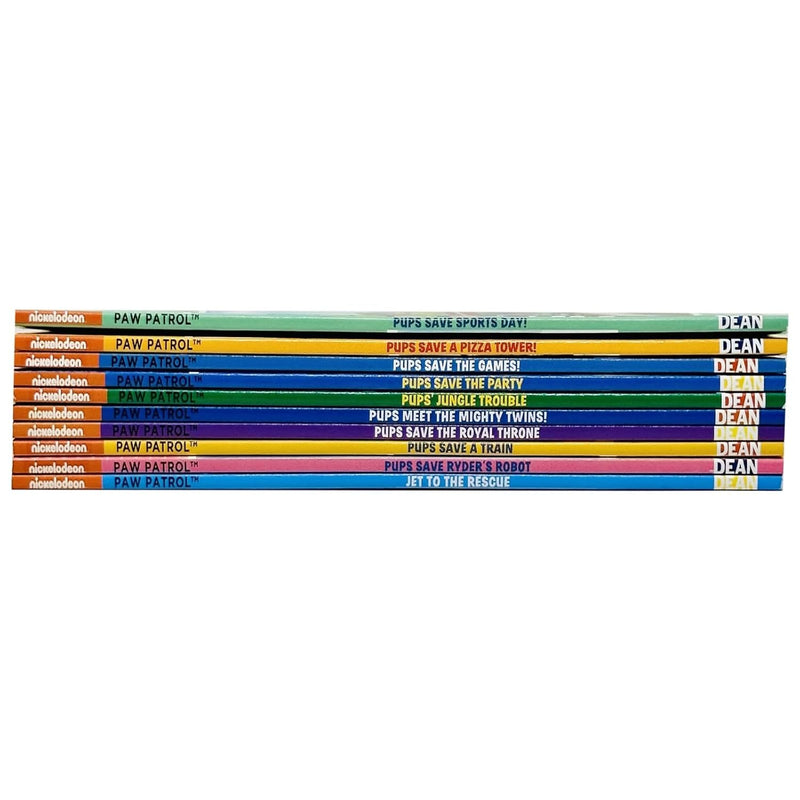 Nickelodeon Paw Patrol 10 Books Collection Set (Pups Meet The Mighty Twins, Save A Train, Save The Games, Save Sports Day,Save Ryders Robot, The Royal Throne,A Pizza Tower!, Jungle Trouble & More)