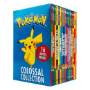 Pokemon Colossal Collection 16 Books Box Set (Ash's Big Challenge, Pokemon Peril, The Orange League, Scyther vs Charizard, Race to Danger, Show Time, Power Up Psyduck, Winners Cup, Pokemon School & More)