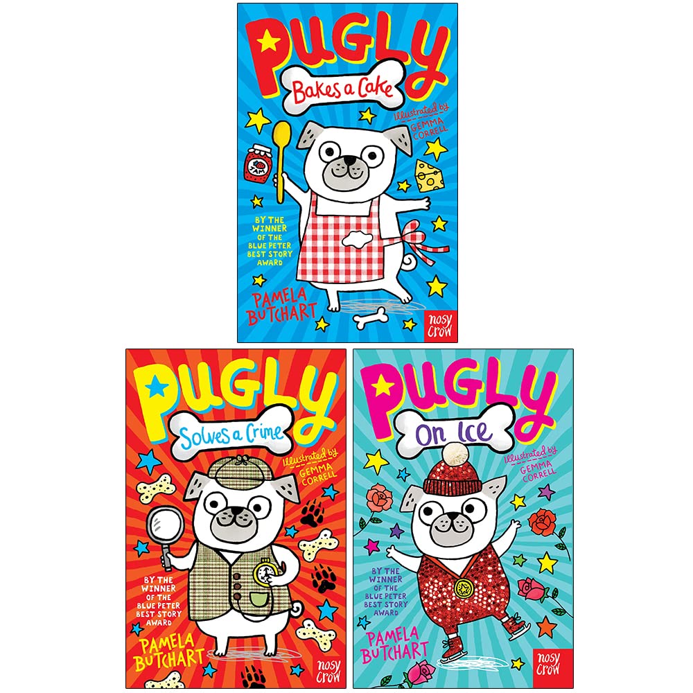 Pugly Pugly Pamela Butchart Collection 3 Books Set (Pugly Bakes a Cake, Pugl
