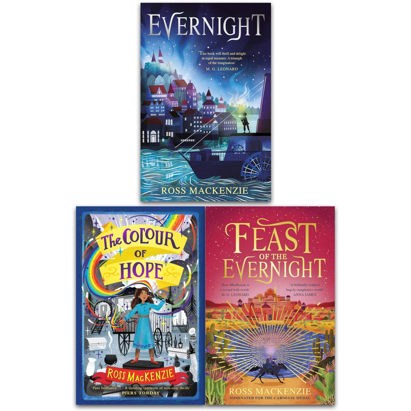 Ross MacKenzie 3 Books Collection Set (Evernight, Feast of the Evernight, The Colour of Hope)