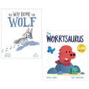 Rachel Bright Collection 2 Books Set (The Worrysaurus & The Way Home for Wolf)