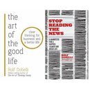 The Art of the Good Life & Stop Reading the News 2 Book Set by Rolf Dobelli – Happiness & Mindset Collection