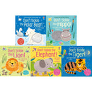 Usborne Don't Tickle Wildlife Series 1 Collection 5 Books Set (Touchy-Feely Sound Books) Elephant, Lion, Tiger, Hippo, Polar Bear