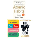 Feel Good Productivity, The Diary of a CEO, Atomic Habits 3 Books Collection Set