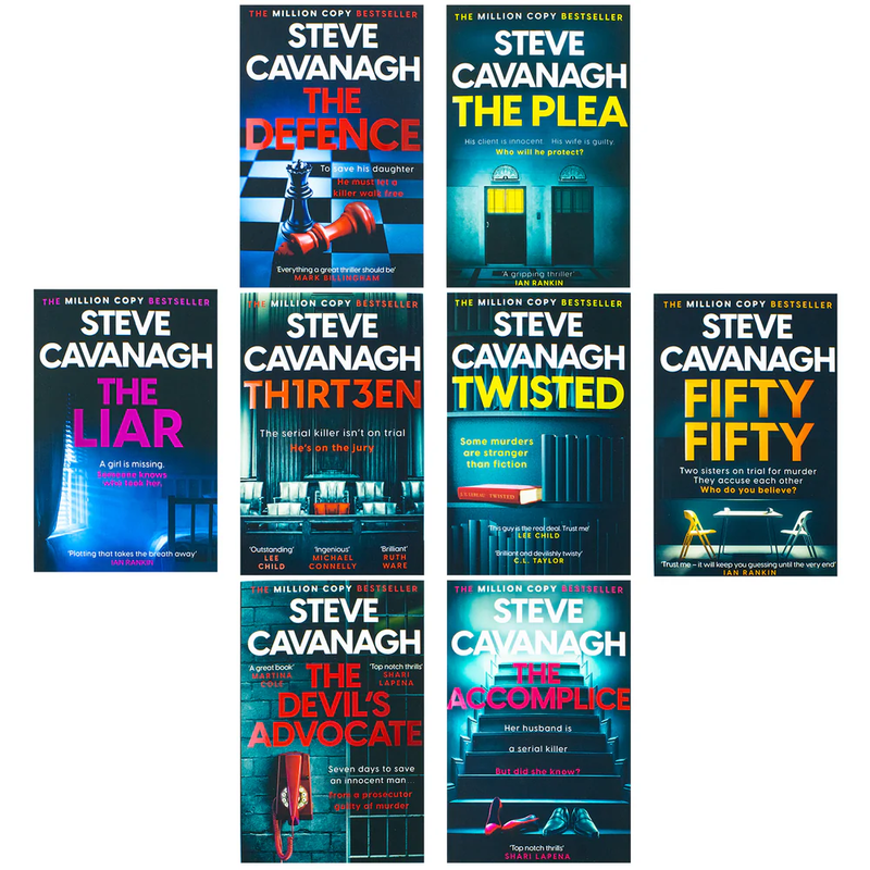 Eddie Flynn Series 8 Books Collection Set By Steve Cavanagh (Twisted, Thirteen, The Accomplice, The Defence, The Plea, The Liar, Fifty-Fifty, The Devil's Advocate)