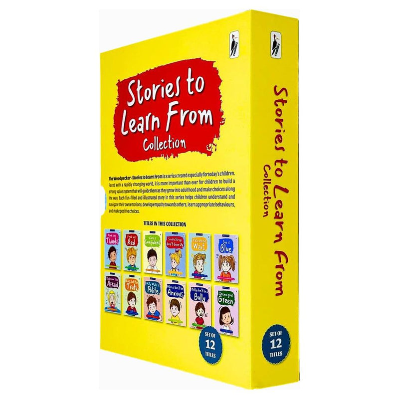 Stories to Learn From Collection (12 Volume Boxed Set)(Nate please Wait, Sue is Blue?, Hank Says Thanks, Fred Sees Red, Vince is Confident, Sandra Strupp don't Give Up, & More)