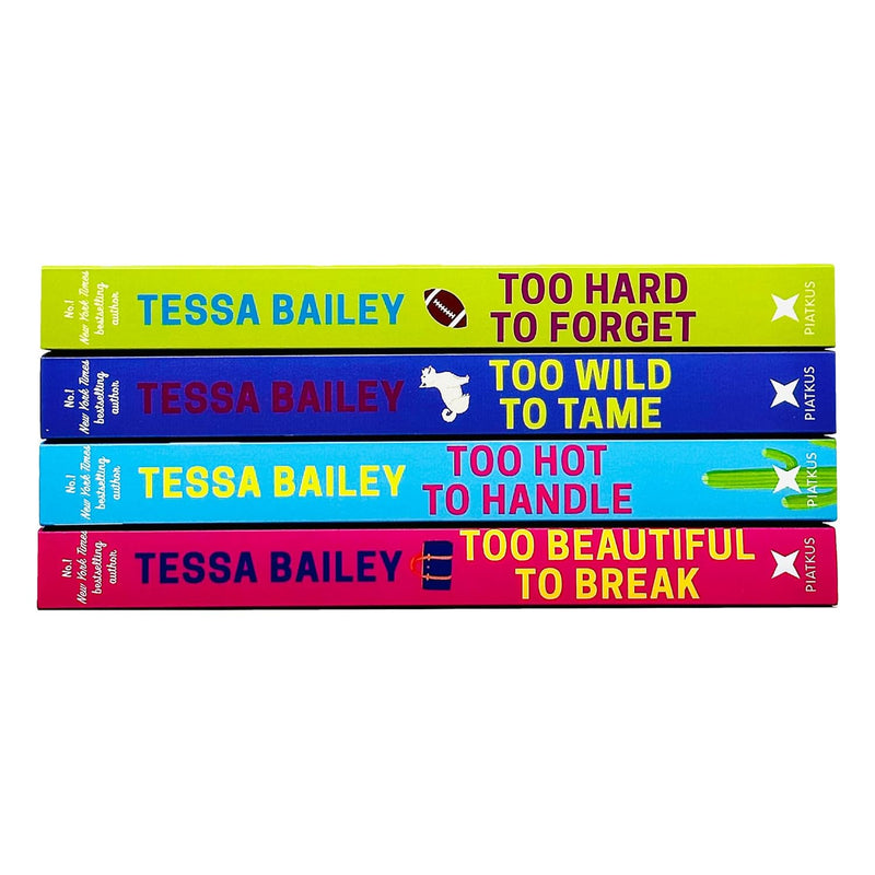 Romancing the Clarksons Series Books 1 - 4 Collection Set by Tessa Bailey (Too Hot to Handle, Too Wild to Tame, Too Hard to Forget, Too Beautiful to Break)