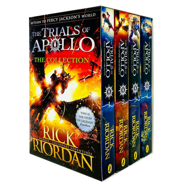 Rick Riordan Trials of Apollo Collection 4 Books  (Dark prophecy, Hidden Oracle, Burning Maze, The Tyrants Tomb)