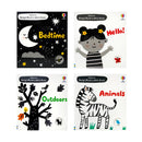 Usborne Baby’s Very First Black & White Books – 4 Board Book Set | High Contrast Newborn Baby Books (Animals, Hello!, Outdoors, Bedtime)