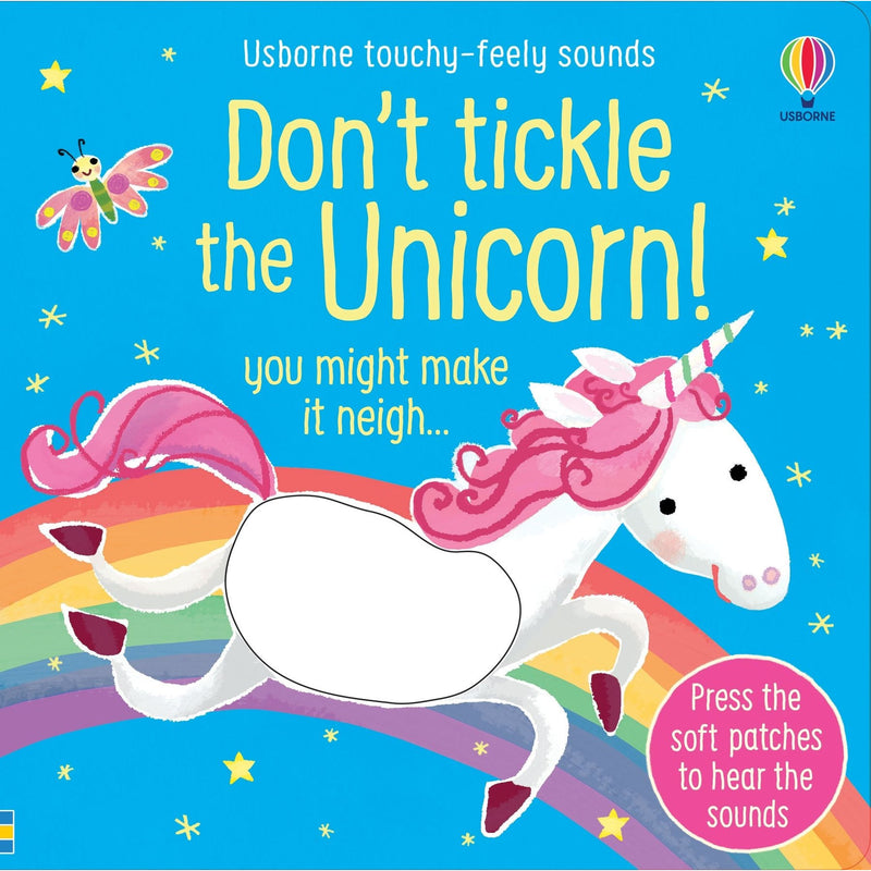 Usborne Don't Tickle Collection 4 Books Set (Touchy-Feely Sound Books) Unicorn, T-Rex, Dinosaur, Pig