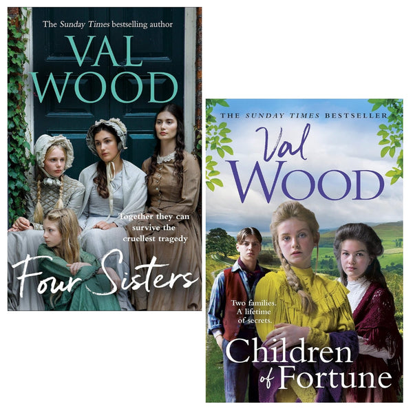 Val Wood Collection 2 Books Set (Four Sisters & Children of Fortune)