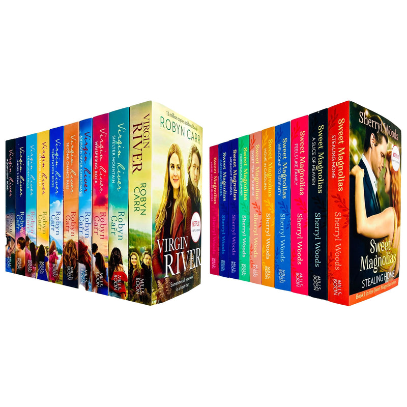 The Virgin River Series by Robyn Carr and The Sweet Magnolias Series by Sherryl Woods 20 Books Collection Set